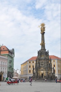 The Holy Trinity Column in the center of the main town square