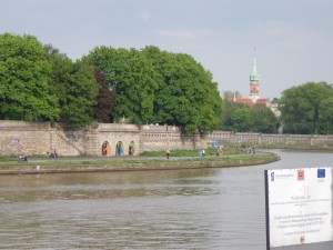 Beautiful Krakow from the river