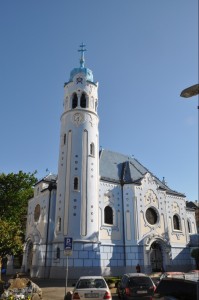A cool church - nicknamed the Smurf Church. 