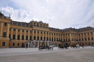 The huge Schönbrunn Palace. 