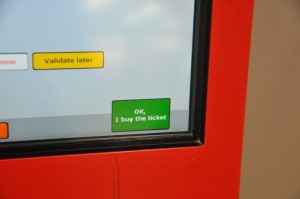 The translation from "Purchase ticket" was a little garbled. 