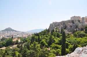 Athens and the acropolis. 