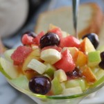 My everyday breakfast: fruit, Greek yogurt, honey