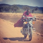 Modernizing: Masaai on a motorbike