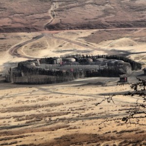 A Masaai village from above